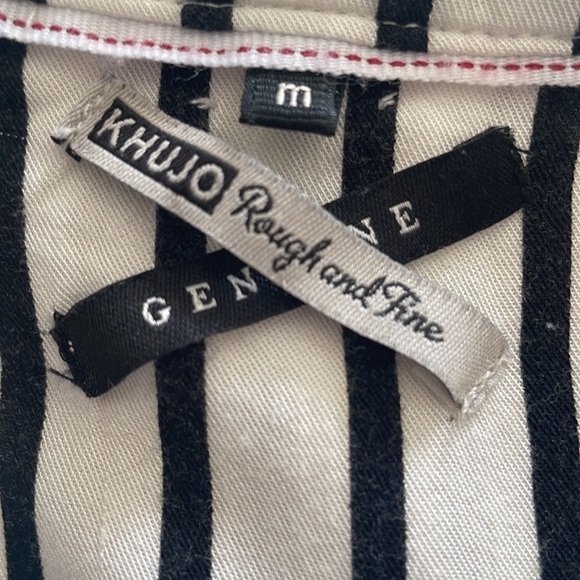 Khujo Women's Constanze White Striped Viscose Long Sleeves Shirt Size Medium - Picture 3 of 7